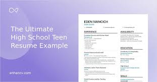 Since you're a teen and you likely don't have a lot of work experience, you really need to make your grades and academic achievements stand out! High School Teen Resume Examples Pro Tips Featured Enhancv