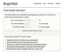 9 best final grade calculators. Rogerhub Grade Calculator