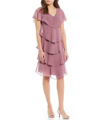Ignite Evenings Georgette Tiered Capelet Dress Dillard S Capelet Dress Cocktail Dress Party Womens Cocktail Dresses