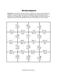 Division Squares Division Homeschool Math Math Centers