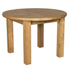 Table Ronde Pieds Carres 110 150cm Pin Cire Hannover Table Ronde Bois Table Table Bois