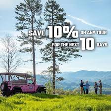 Smoky Mountain Pink Jeep Tours Coupons And Promo Codes Smoky Mountains Attractions Pink Jeep Smoky Mountains