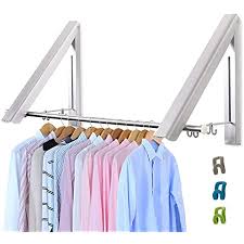 Type of laundry room item. Amazon Com Mdesign Expandable Metal Wall Mount Clothes Air Drying Rack Indoor Air Drying And Hanging Clothing Towels Lingerie Hosiery Delicates Great For Laundry Room Bathroom Utility Espresso Brown Home
