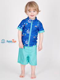 Little Boy Short Sleeve Rash Guard Swimsuit Set 2 Piece With Spf 50 Captain Kid C L Toddler Swimsuits Swimsuits Kids Shorts