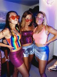Time 2 rave in style. Sophia Mirovski Halloween Costumes Friends Rave Party Outfit Party Outfit College
