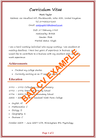 A curriculum vitae (cv), latin for course of life, is a detailed professional document highlighting a person's education, experience and accomplishments. Cv Examples Example Of A Good Cv Biggest Mistakes To Avoid