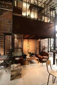 Sejour Avec Mezzanine En Acier Mode Loft Industriel Industrial Interior Design Loft Interior Design Loft Design