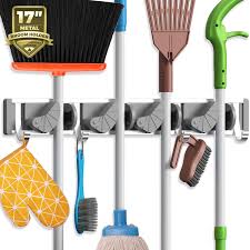 We all use brooms, dusters, mopes, dust and that is when the wall mounted broom holders come in picture. Homely Wall Mount Clamp Hook Broom Holder 2 Piece