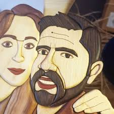 Espejo de madera con forma de círculo de amor, figura personalizada, regalo  de inauguración de la casa para ella, regalo para él