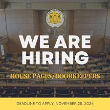 The Office of the Oregon Chief Clerk is hiring for Pages/Doorkeepers for  the 2025 Legislative Session! If you're a dependable and self-disciplined  individual interested in supporting the daily operations of the House
