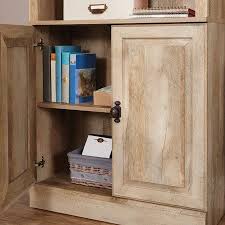 Better Homes Gardens 71 Crossmill 3 Shelf Bookcase With Doors Weathered Finish Walmart Com Wood Dining Room Bookshelves In Living Room Bookcase