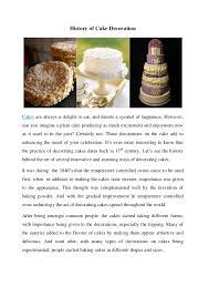 It is decadent, rich, easy, and delicious. History Of Cake Decoration