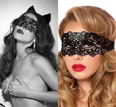 Maschera Bn da Donna Halloween Pizzo Splendido Ballo Veneziano Travestimen  。