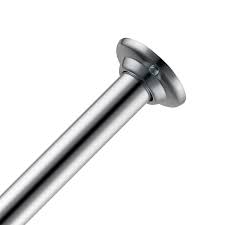 Glacier Bay 60 In Aluminum Builders Shower Rod In Chrome Hd14016 The Home Depot In 2020 Shower Rod Tension Shower Rod Shower Curtain Rods
