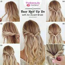 Get This Easy Half Up Do With An Accent Braid Hairstyle For This Valentinesday For More Such Hairstyl Fast Easy Hairstyles Easy Hairstyles Quick Hair Styles