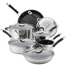 Circulon Momentum Stainless Steel Nonstick 11 Piece Cookware Set Bed Bath Beyond Cookware Set Stainless Steel Stainless Steel Cookware Nonstick Cookware