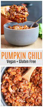 57 Savory Pumpkin Recipes That Will Blow You Away Pretty Rad Lists Pumpkin Chili Recipe Vegetarian Pumpkin Chili Fall Vegan Recipes