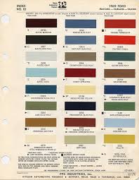 Auto Paint Codes 1969 Ford Mustang Color Chart With Paint