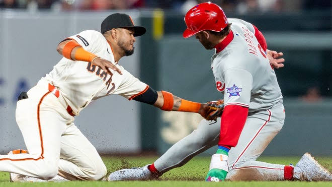 Bryce Harper to outfield for Phillies after Luis Arraez trade deadline deal