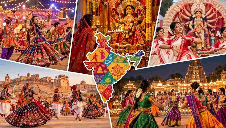 Navratri celebrated across India with Garba and Dandiya 