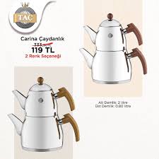 Tac Carina Caydanlik Bakir Stove Top Espresso Electric Kettle Kettle