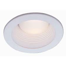 Commercial Electric 4 In White Recessed Can Light Baffle Trim Hbr201lwh The Home Depot
