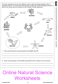 Science is an area of study which involves anything and everything in the entire universe. Grade 6 Online Natural Science Worksheets Foodwebs For More Worksheets Visit Www E Science Worksheets 6th Grade Activities Kindergarten Worksheets Printable