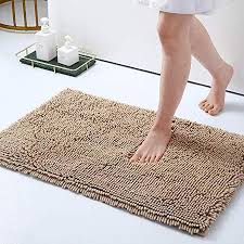 Our sumptuous range of bath rugs and mats feature solid, striped, patterned, and botanical designs. Olanly Luxury Chenille Bathroom Rugs Bath Shower Mat Machine Wash Dry Non Slip Absorbent Shaggy Bath Rug For Tub Shower And Bath Room 17 Quot X 24 Quot Beige Walmart Canada