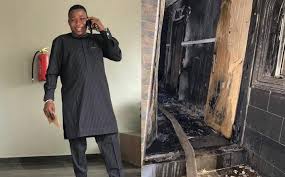 Yoruba activist, sunday igboho has warned that those who razed down his house worth n50 recall that his house was razed by unknown arsonists who came in two buses, fired gunshots sporadically. Photos Video Sunday Igboho S House In Soka Ibadan Set On Fire Abacityblog
