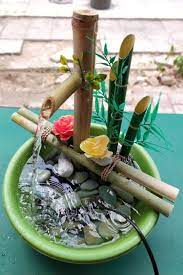 Produk miniatur air mancur dari bambu untuk interior.dapat ditaruh di atas meja atau sudut ruangan pada kamar,ruangan,kantor,dekorasi,pameran dll. Cara Membuat Air Mancur Dari Bambu Bambu Air Mancur Air