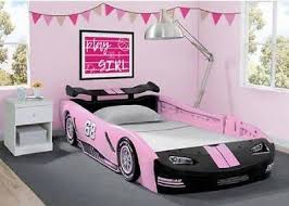 Whether you're drawn to sleek modern design or distressed rustic textures, ashley homestore combines the latest trends with comfort and quality at a price that won't break. Car Bed Frame Race Twin Size Toddler Kids Boy Girls Bedroom Furniture Black Pink 613003597295 Ebay