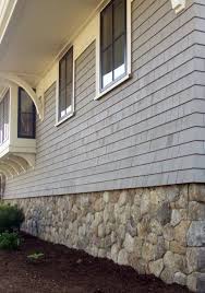Round Veneer Columns Siding Foundation Ehwa Stone Masonry Boston Blend House Exterior Exterior House Colors House Foundation