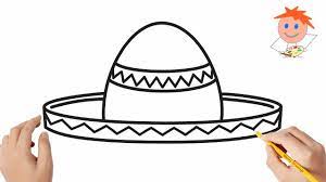 How To Draw A Sombrero Easy Drawings Youtube