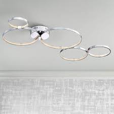 Possini Euro Sphaira 40 Wide Chrome Led Ceiling Light 9j450 Lamps Plus