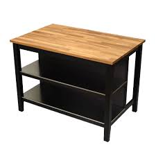 Oak Top Kitchen Island Black 1260 X 790 X 900 Mm The Natural Wood Floor Co