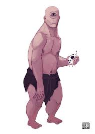 Cyclops By Tohdraws On Deviantart Mythical creature illustration featuring a cyclops carrying a cudgel. cyclops by tohdraws on deviantart