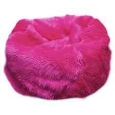 search fuzzy fur hot pink bean bag chair ff htpk bean bag chair pink bean bag bedroom bean bags