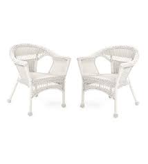 Walmart.com has been visited by 1m+ users in the past month Easy Care Resin Wicker Chairs Set Of 2 Black Plowhearth