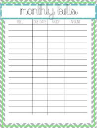 Bill Planning Calendar Sada Margarethaydon Com