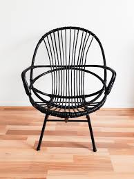 Fauteuil Vintage En Rotin Osier Bambou Noir Pieds Metal Made Infrance De La Boutique Atelierdelachoisille Fauteuil Retro Fauteuil Vintage Fauteuil Rotin