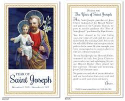 Joseph, to you god committed the. The Year Of Saint Joseph 3 X 5 Commemorative Prayer Card 100 Count Prospect Hill Co
