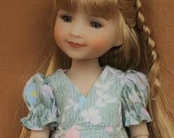 Floral Doll Dress & Shoes: Fits Wellie Wishers, RRFF Dolls