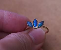 Learn more about birthstones and flowers from billy heroman's florist. Order To Order Natural Australian Crystal Opal 10k Gold Ring Opal Birthstone K10yg Shop Mayatarajewelry General Rings Pinkoi