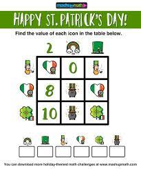 Are You Ready 5 Free St Patricks Day Math Activities For Grades 3 8 Mashup Math Math Activities Math Writing Prompts Kids Math Worksheets