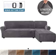 Amazon Com Rich Velvet Stretch 2 Pieces L Shaped Sofa Covers Anti Slip Sectional Sofa Slipcovers In 2020 Sectional Sofa Slipcovers Corner Sofa Covers Slipcovered Sofa