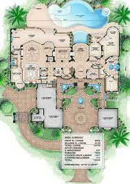 Tuscan Style Mansion Mediterranean House Plans House Floor Plans House Plans
