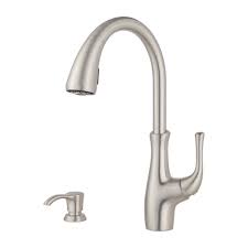 This top kitchen sink faucet will serve longer than those industry style faucets. Spot Defense Stainless Steel Vosa F 529 7vvgs 1 Handle Pull Down Kitchen Faucet Pfister Faucets