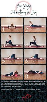Yin Yoga For Stability Joy This Sequence Combines The Grounding Qualities Of The Earth Element With The Hea Restorative Yoga Poses Yin Yoga Sequence Yin Yoga