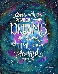 Come With Me Where Dreams Are Born And Time Is Never Planned Peter Pan Disney Quotes Painting Quotes Quotes Disney
