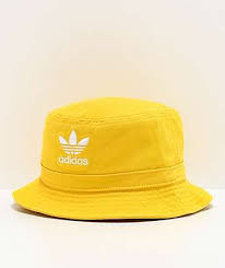 Adidas Bucket Hat Black Gold Adidas Originals Yellow White Bucket Hat Zumiez Outfits With Hats Adidas Bucket Hat Bucket Hat Fashion